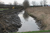 Ditch prior to clearing
