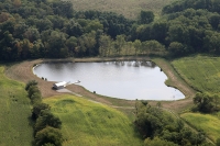 photo gallery showing major pond reconstruction