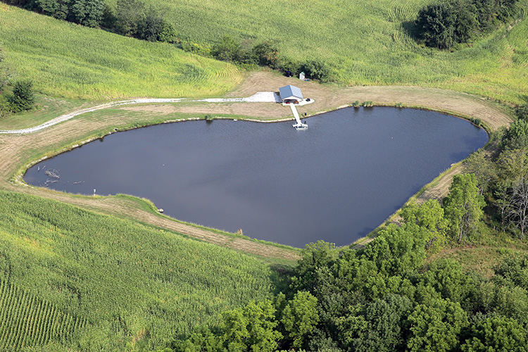 pond construction by Orr construction of apple creek Ohio